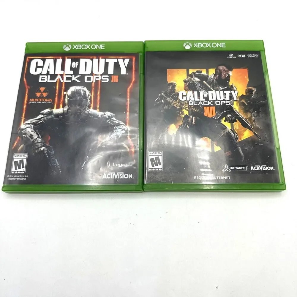 Lot of 2 XBOX ONE Call of Duty: Black Ops III & IIII / 3 & 4 RATED MATURE 17+